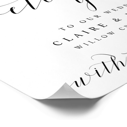 Wij verwelkomen u Calligrafiescript om het even we Poster (Hoek)