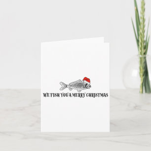 Wij vissen u een vrolijke kerst grappige Gevist ke Kaart