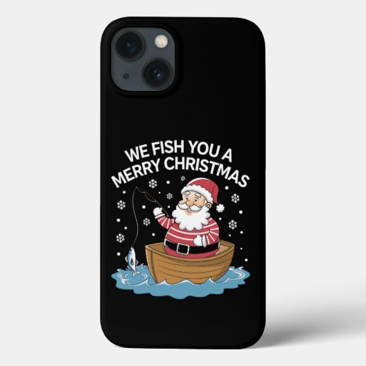 Wij vissen u een vrolijke kerstvisser Gevist Case-Mate iPhone Case (Achterkant)