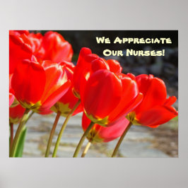 Wij waarderen onze verpleegkundigen! kunstprint po poster