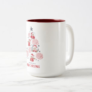 Wij wensen je een rode kerst baby mok