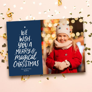 Wij wensen je een vrolijk en magisch Kerstmis mari Feestdagenkaart