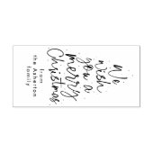 Wij wensen u een cadeautje voor prettige kerstdage zelfinktende stempel (Design)