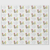 Wij wensen u een creatieve kerstzeemeermin cadeaupapier (Vlak)