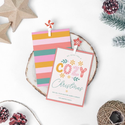 Wij wensen u een gezellige kerst feestdagenkaart