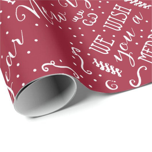 Wij wensen u een prettig kerstfeest en een gelukki cadeaupapier (Rol Hoek)