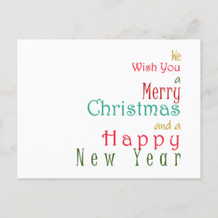 Wij wensen u een prettig kerstfeest en een gelukki feestdagenkaart