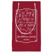 Wij wensen u een prettig kerstfeest en een gelukki klein cadeauzakje (Voorkant)