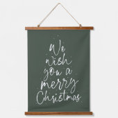 Wij wensen u een prettige feestdag. hangend wandkleed (Voorkant)
