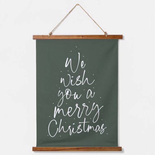 Wij wensen u een prettige feestdag. hangend wandkleed (Voorkant)
