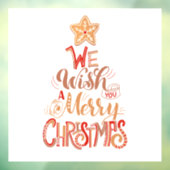 Wij wensen u een prettige kerstdag raamsticker (Vel 3)