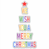 Wij wensen u een prettige kerstdag sticker (Voorkant)