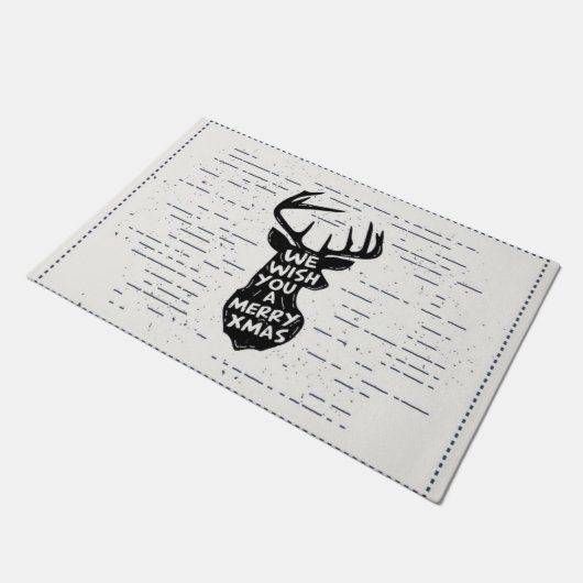 Wij wensen u een prettige kerstfeestdag deurmat (Schuin)