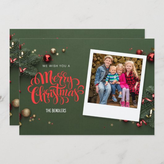 Wij wensen u een prettige kerstkaart (Voorkant / Achterkant)