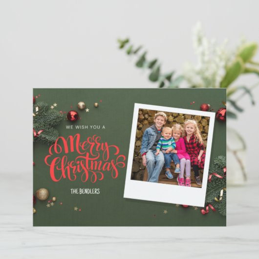 Wij wensen u een prettige kerstkaart (Staand voorkant)