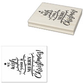 Wij wensen u een vrolijk kerstboomontwerp 	rubberstempel (Gestempeld)