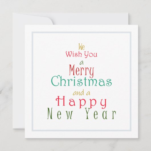 "Wij wensen u een vrolijk kerstfeest" Feestdagenkaart (Voorkant)