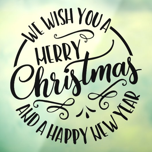 Wij wensen u een vrolijk Kerstfeest Zakelijk Raamsticker (Vel 3)