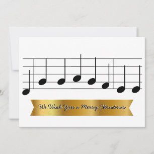Wij wensen u een vrolijk kerstlied feestdagenkaart