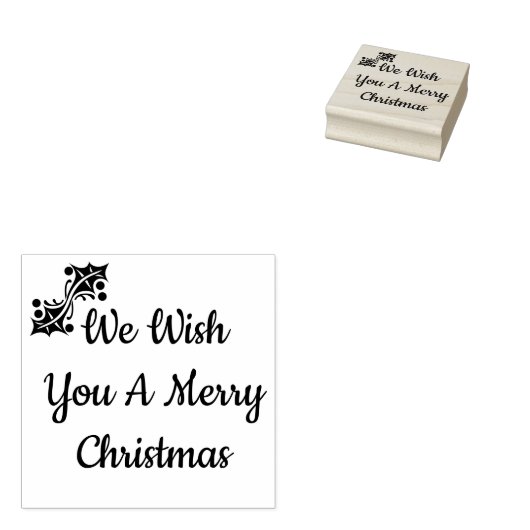 Wij wensen u een vrolijke kerst rubberen stempel (Gestempeld)