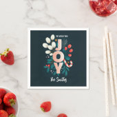 Wij wensen u JOY, kerstsnoepriet en olievlek Servet (Insitu)