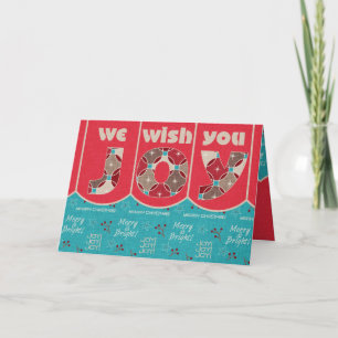 Wij wensen u plezier, kerstkaart, u past zich aan feestdagen kaart