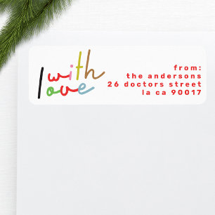 Wij wensen u VROLIJK KERSTFEEST & KLEURRIJK NIEUWJ Etiket