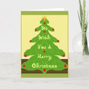 Wij wensen u Vrolijk Kerstmis stof Font Tree Room Feestdagen Kaart
