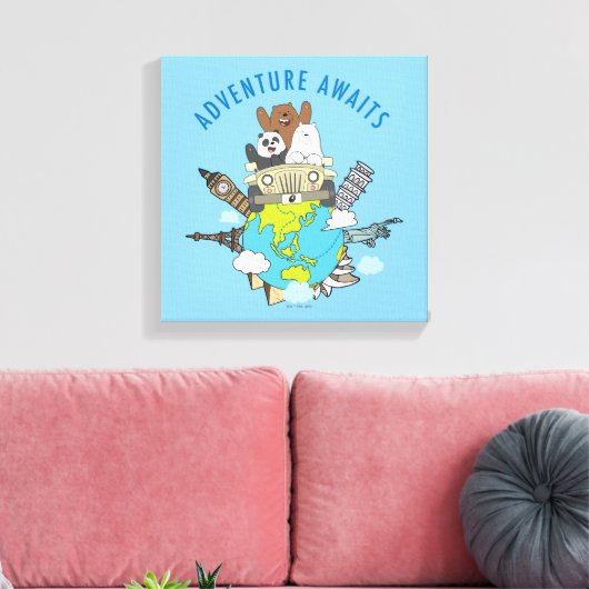 Wij zijn Beren - avontuurlijk wachten Canvas Afdruk (Insitu (Woonkamer))