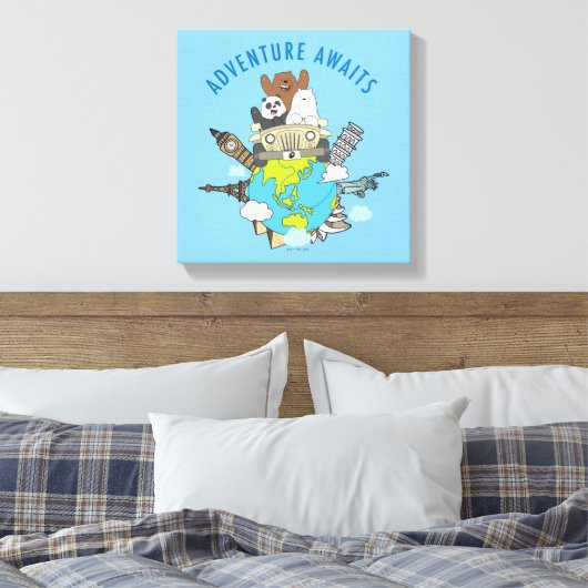 Wij zijn Beren - avontuurlijk wachten Canvas Afdruk (Insitu (Slaapkamer))