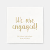 Wij zijn betrokken gouden aangepaste scriptnamen d servet (Voorkant)