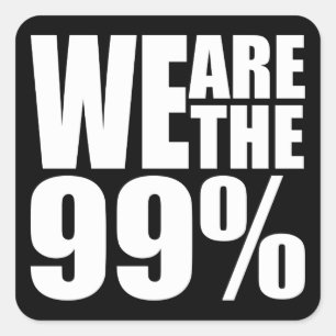 Wij zijn de 99% kritieker vierkante sticker