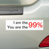 Wij zijn de 99 procent bumpersticker (Op auto)