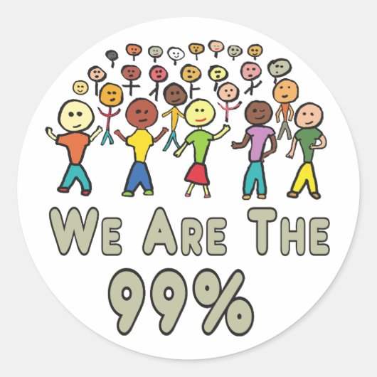 Wij zijn de 99% ronde sticker (Voorkant)
