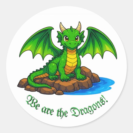 Wij zijn de Draken Ronde Sticker (Voorkant)