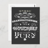 Wij zijn de kleindochters van de heksen T-Shirt Briefkaart (Voorkant / Achterkant)