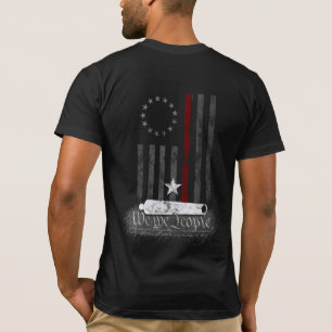 WIJ ZIJN DE MENSEN RODE LIJN AMERIKAANSE VLAG T-SHIRT