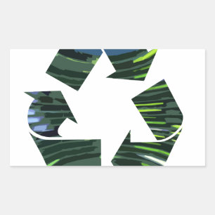 Wij zijn dol op RECYCLEN kampioenen NVN253 Milieu  Rechthoekige Sticker