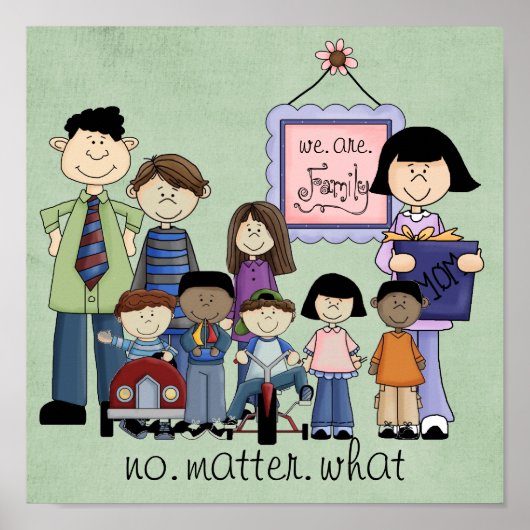 wij zijn een familiekopdruk poster (Voorkant)