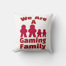 Wij zijn een gaming familie leuk meeple art kussen