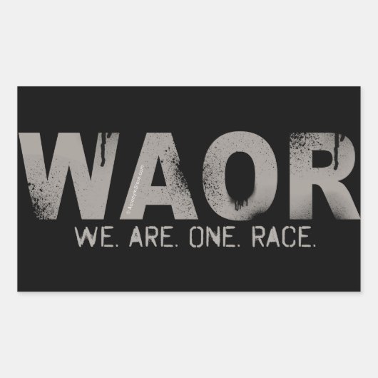 Wij zijn één ras rechthoekige sticker (Voorkant)