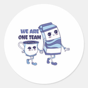 Wij zijn één team ronde sticker
