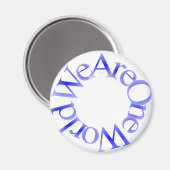 Wij zijn één wereld (blauw) magneet (Voorkant / Achterkant)