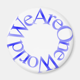 Wij zijn één wereld (blauw) magneet