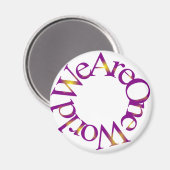 Wij zijn één wereld (Paarse) Magneet (Voorkant / Achterkant)