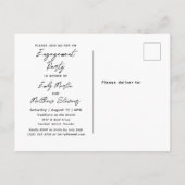 Wij zijn Engaged Simple Script Photo Engagement Pa Briefkaart (Achterkant)