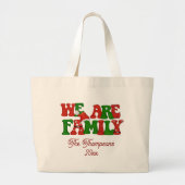 Wij zijn familie gepersonaliseerde matching kerst grote tote bag (Voorkant)