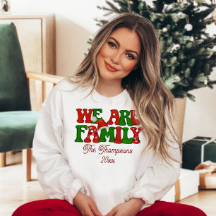Wij zijn familie gepersonaliseerde matching kerst trui