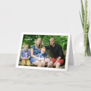 Wij zijn familie gevouwen fotokaart aankondiging