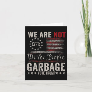 Wij zijn geen Garbyge Votetrump 2024 Trump support Kaart